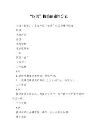 “四美”机关创建评分表.docx