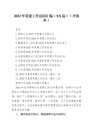 2022年党建工作总结汇编（11篇）7